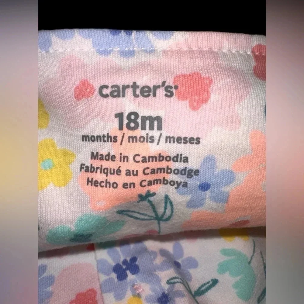 Carter's Multi Floral Cotton Romper 18m